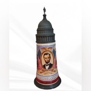 Abraham Lincoln Commemorative Beer Stein Collectible